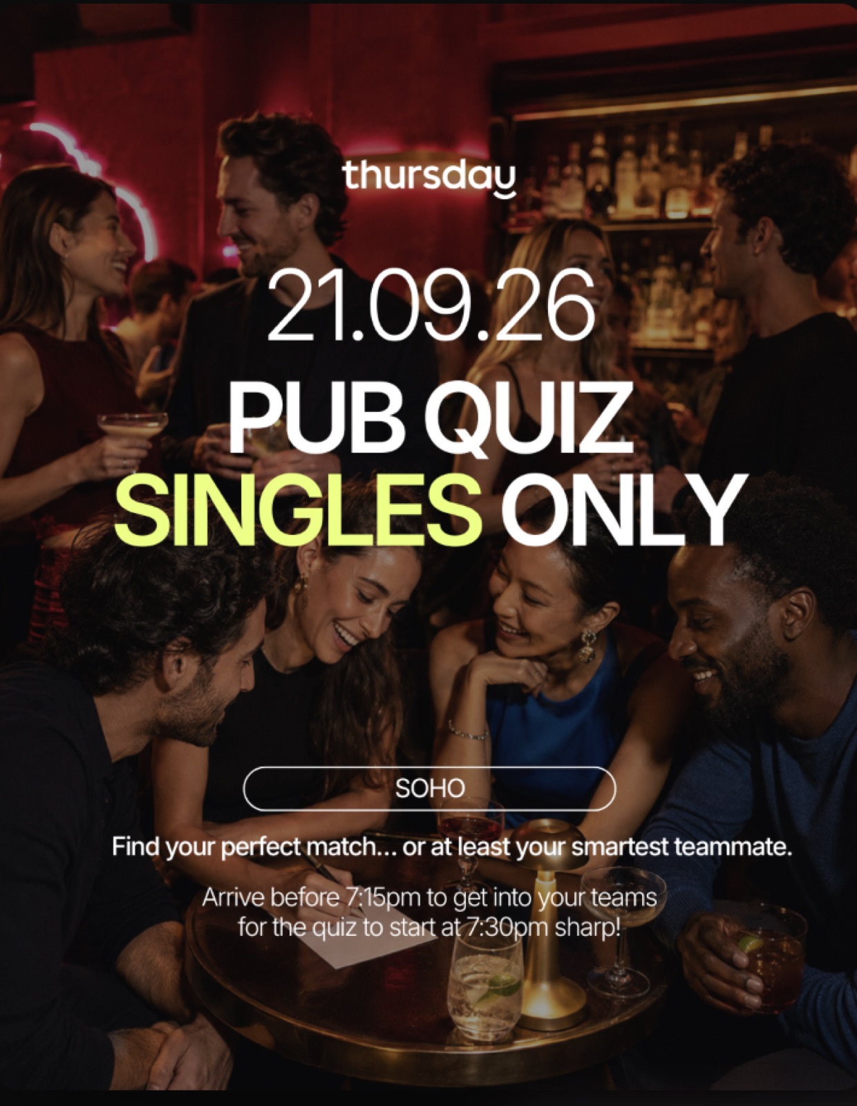 Monday | Pub Quiz Night | Soho